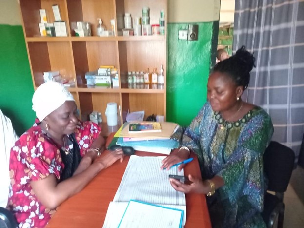 A BHCPF enrollee accesses care at a facility in Jos North, Plateau state.